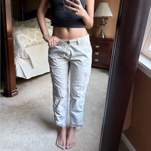 Eddie Bauer Light Gray Cropped Pants